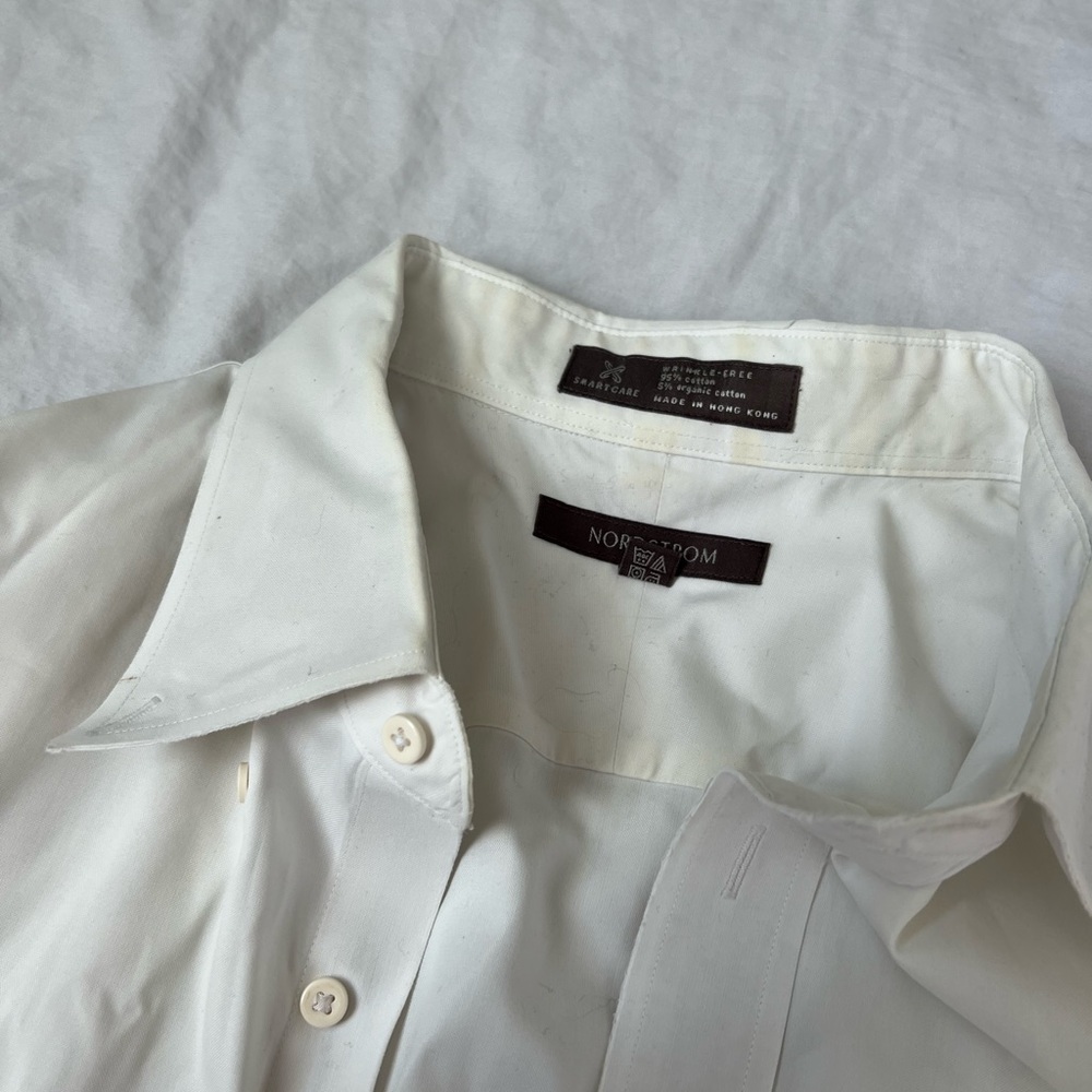Nordstrom Smartcare Traditional Fit Pinpoint Dress Shirt in White Brilliant